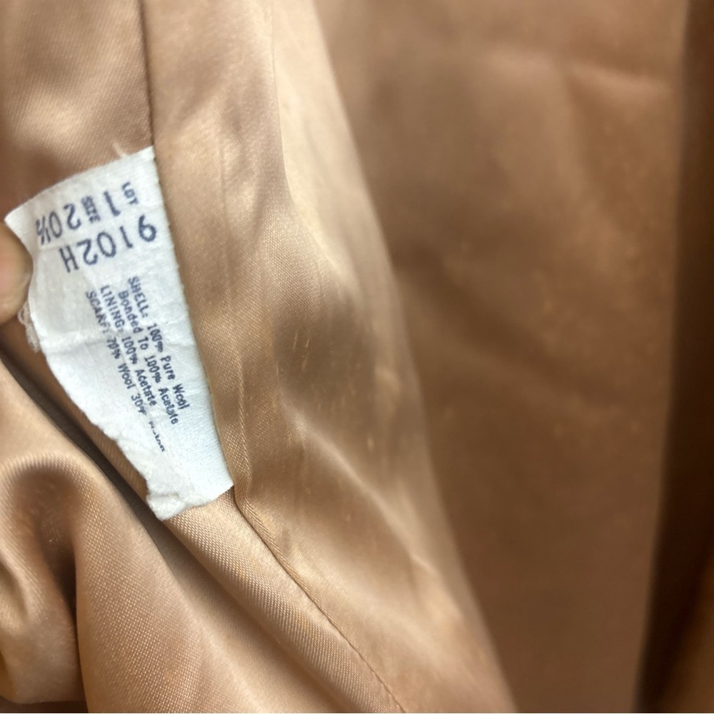 Vintage Mackintosh of New England Women's Size 20.5 Wool Mid Coat Tan Pre-Owned - Picture 13 of 16